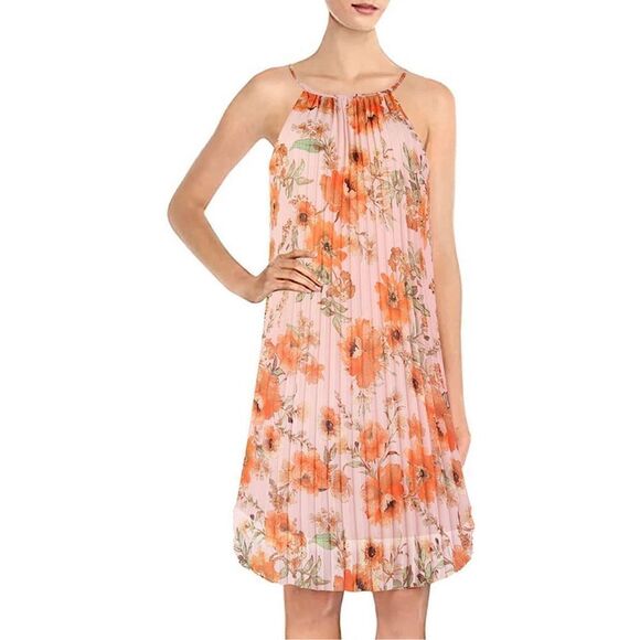 Unbranded Dresses & Skirts - Women's Summer Spaghetti Strap Pleated Casual Swing Midi Dress with Belt